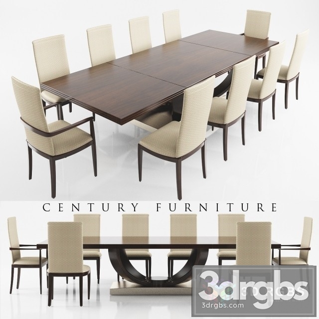 Dining Table 06 Dark Wood 3dsmax Download - thumbnail 1