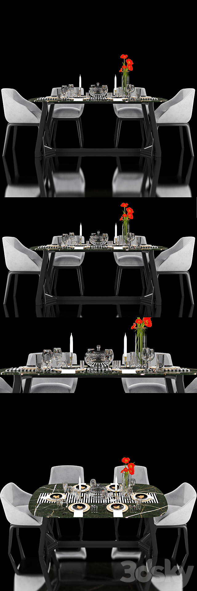 DINING TABLE 12 3ds Max - thumbnail 1