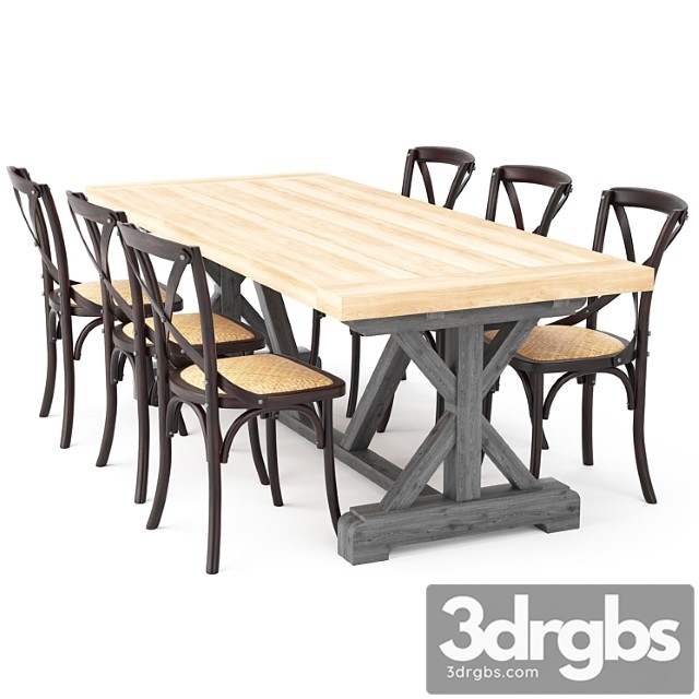 Dining Table 155 3 3dsmax Download - thumbnail 1