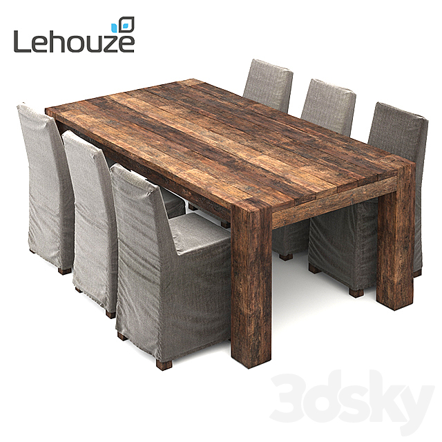 Dining table 3DSMax File - thumbnail 1