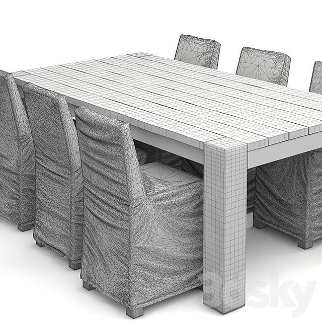 Dining table 3DSMax File - thumbnail 3