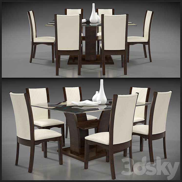 DINING TABLE 5 3DS Max - thumbnail 1