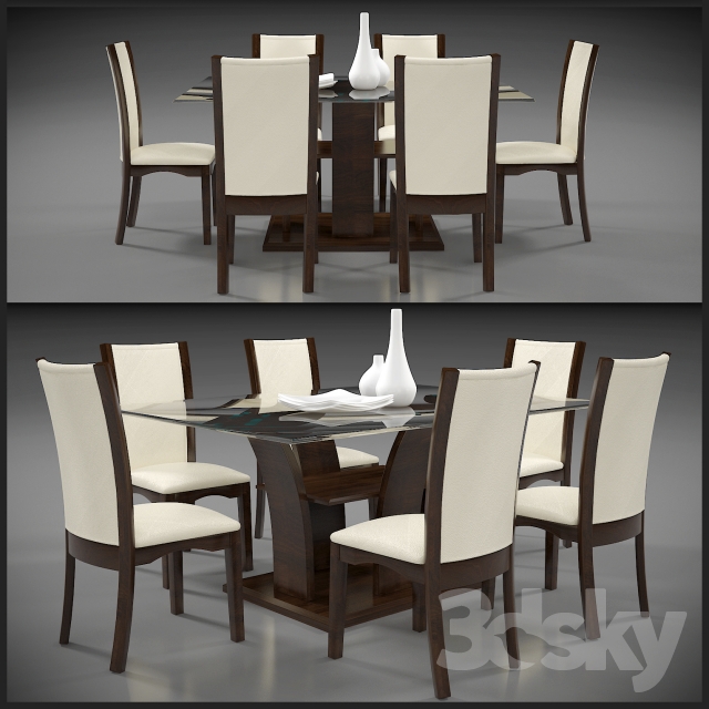 DINING TABLE 5 3DS Max - thumbnail 3