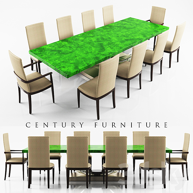 DINING TABLE 6 3DS Max Model - thumbnail 2