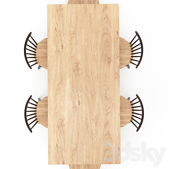 Dining Table 95 3DSMax File - thumbnail 2