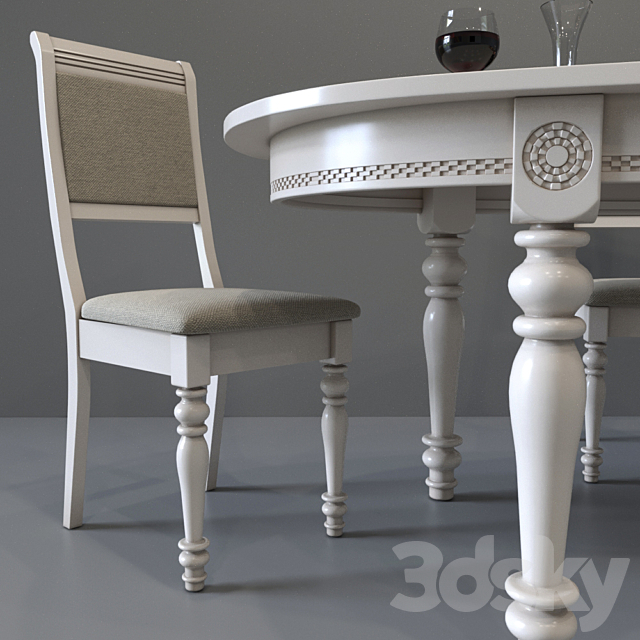 Dining table Amelie Lubimy House 3DS Max Model - thumbnail 2