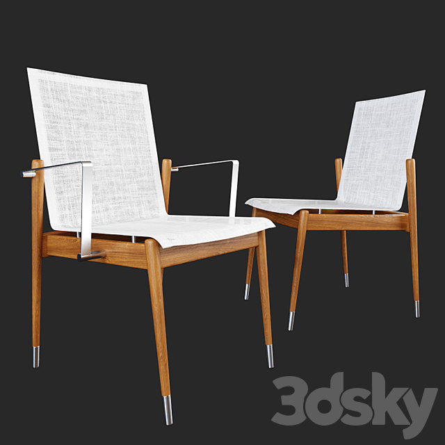 Dining table and armchair by atmosphera 3DSMax File - thumbnail 2