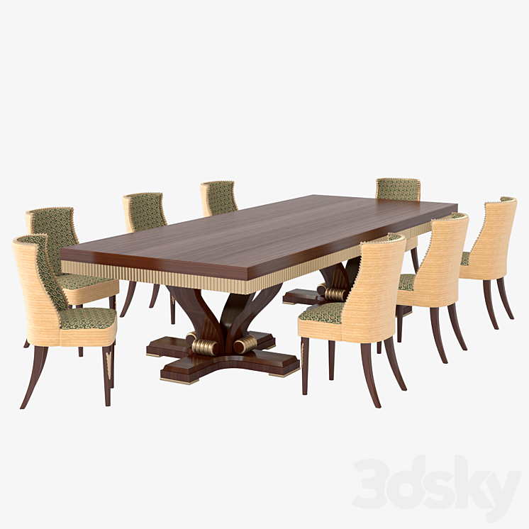 Dining table ATLANTIQUE FLC 31 3DS Max - thumbnail 1