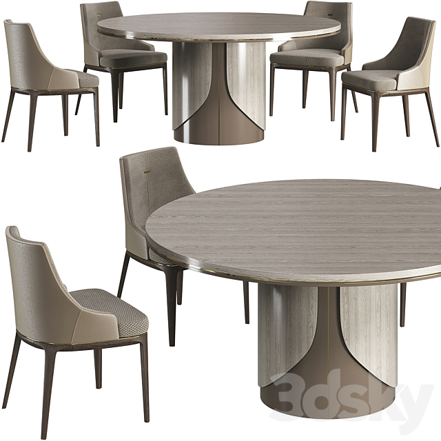 Dining table Frato Treviso + chair Aster Alaton 3DSMax File - thumbnail 1