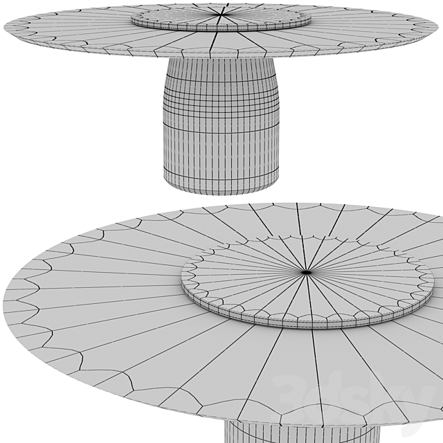 Dining table Lemamobili Bule + chair Lemamobili Babi 3DSMax File - thumbnail 3