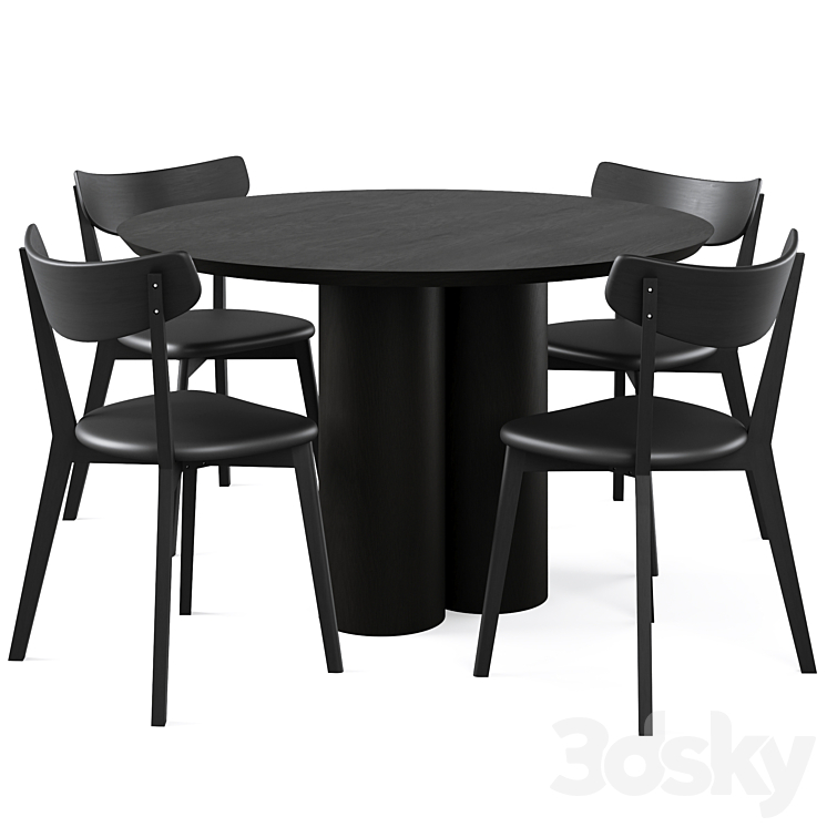 Dining Table SOLFORD and chair AMI 3DS Max Model - thumbnail 1