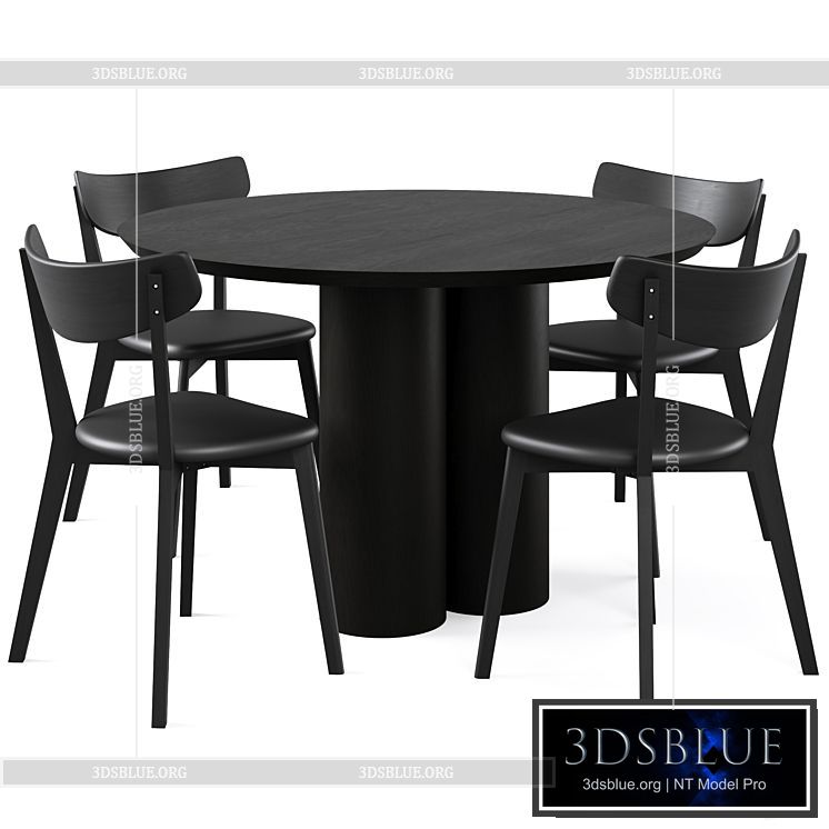 Dining Table SOLFORD and chair AMI 3DS Max - thumbnail 3