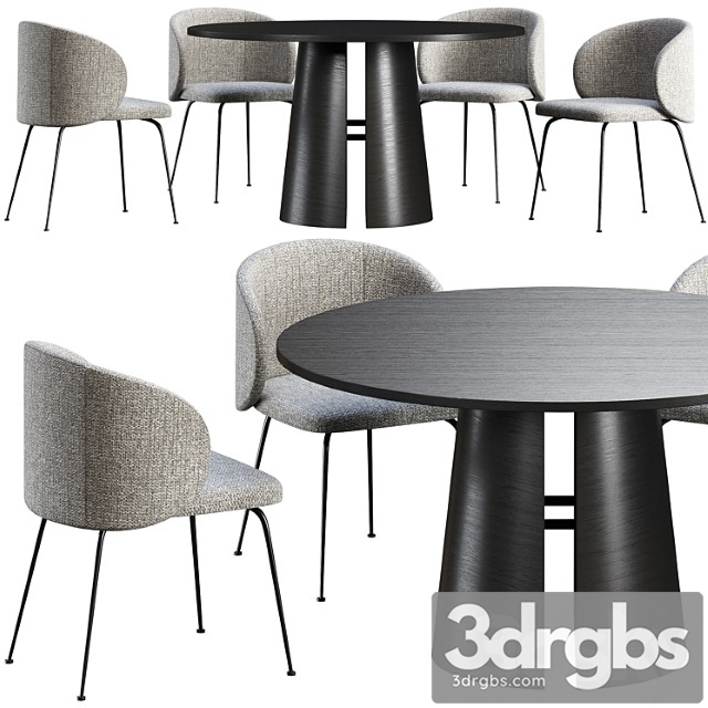 Dining table teulat cep + chair la forma minna - thumbnail 1