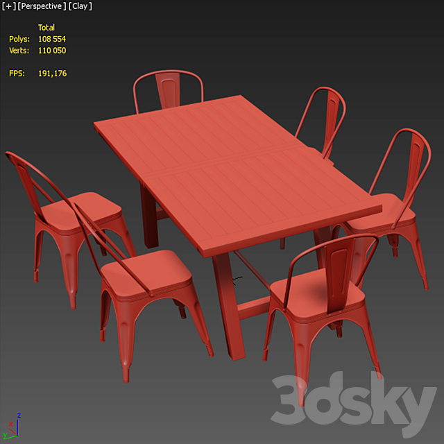 Dining_table_26 3DSMax File - thumbnail 5