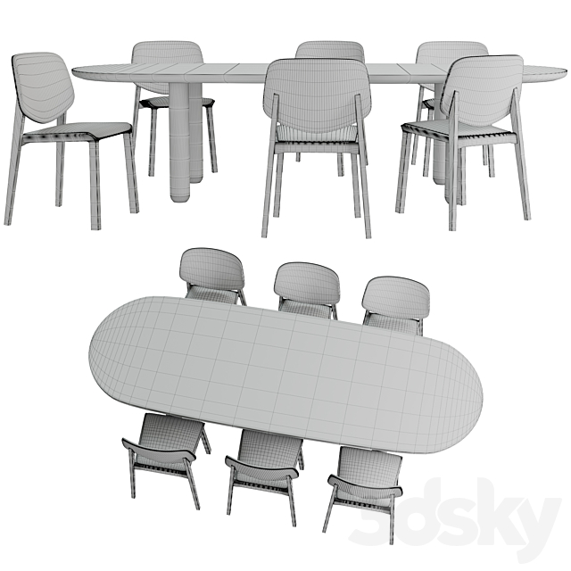 Dinner set 1 3DSMax File - thumbnail 3