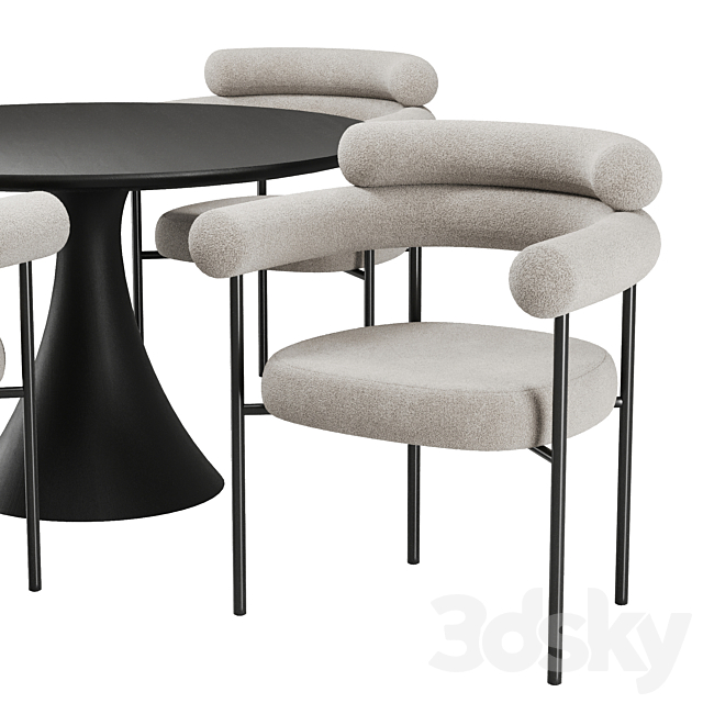 Dinning chair and table67 3ds Max - thumbnail 2