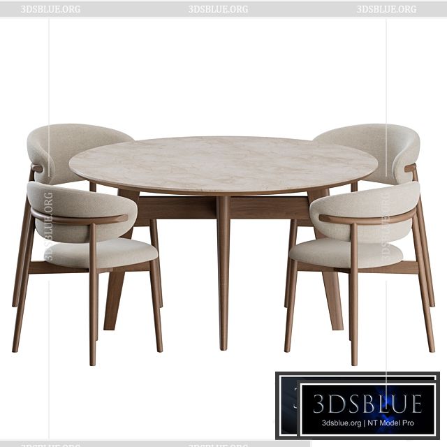 Dinning Set 01 by Calligaris 3DS Max - thumbnail 3