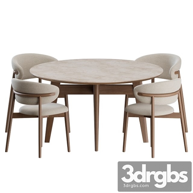 Dinning Set 01 By Calligaris 3dsmax Download - thumbnail 1