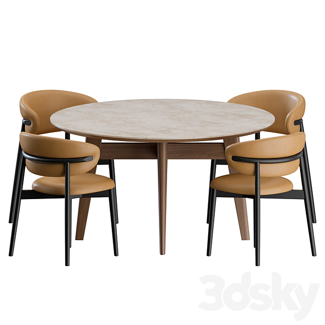 Dinning Set 01 by Calligaris 3DSMax File - thumbnail 2