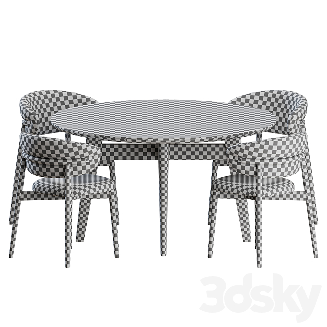 Dinning Set 01 by Calligaris 3DSMax File - thumbnail 4