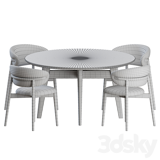 Dinning Set 01 by Calligaris 3DSMax File - thumbnail 5