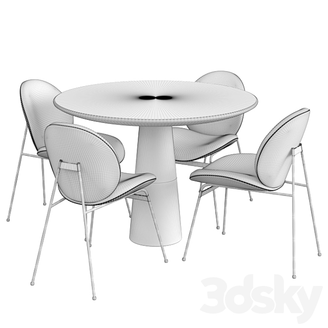 Dinning set 14 3DSMax File - thumbnail 4