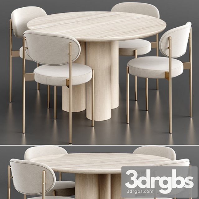 Dinning Set 16 1 3dsmax Download - thumbnail 1