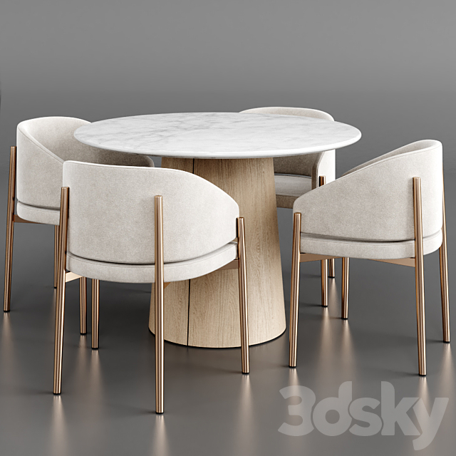 Dinning set 23 3DSMax File - thumbnail 1