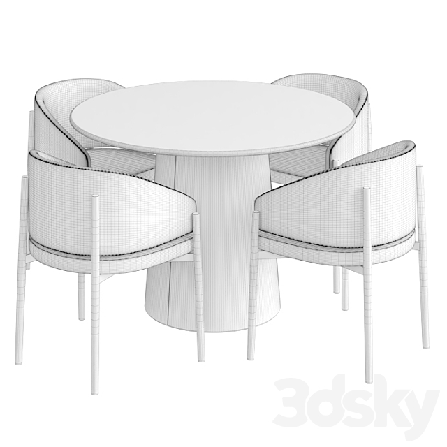 Dinning set 23 3DSMax File - thumbnail 3