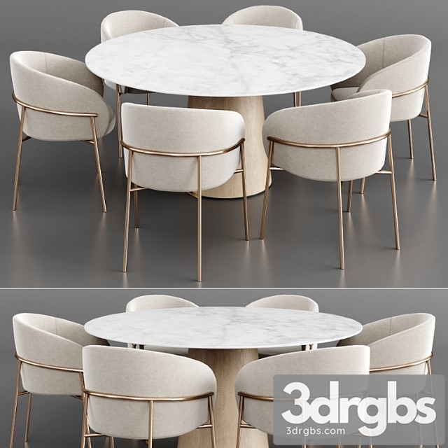 Dinning Set 26 1 3dsmax Download - thumbnail 1