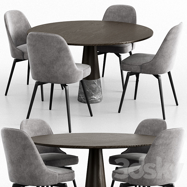 Dinning set 3 3DSMax File - thumbnail 1