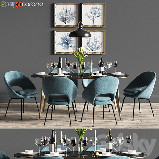 Dinning Set 30 3DSMax File - thumbnail 1