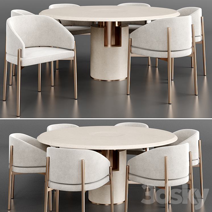 Dinning set 31 3DS Max Model - thumbnail 1