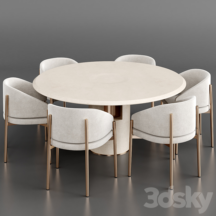 Dinning set 31 3DS Max Model - thumbnail 2