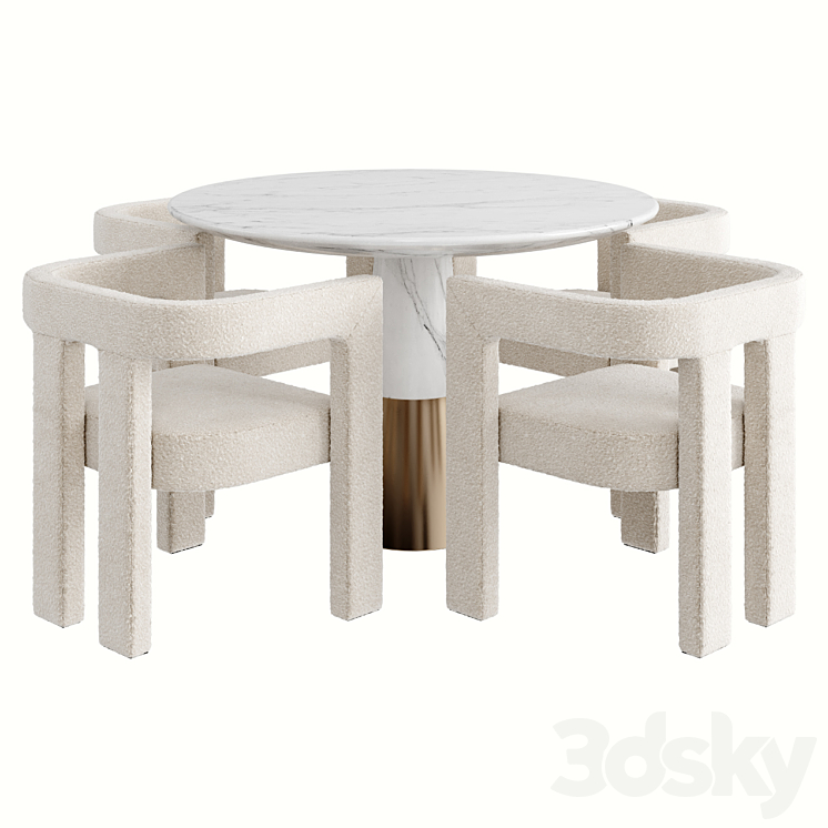 Dinning set 35 3DS Max - thumbnail 2