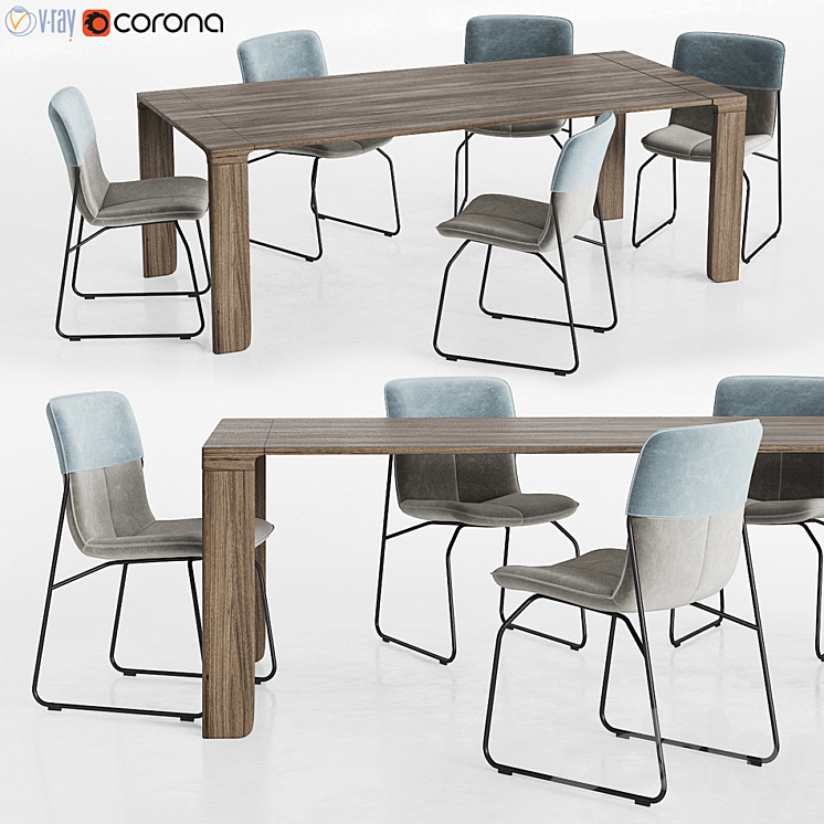 Dinning set 3DS Max - thumbnail 1