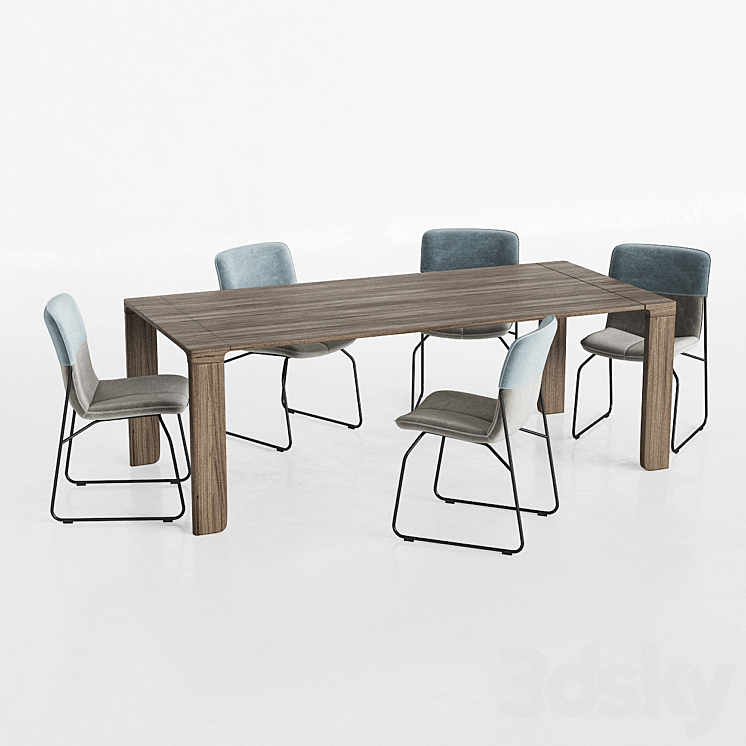 Dinning set 3DS Max - thumbnail 2