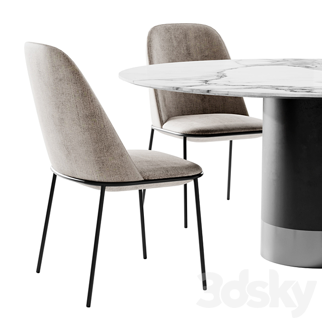 Dinning Set 3DSMax File - thumbnail 3