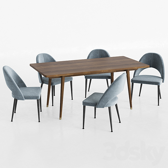 Dinning set 3DSMax File - thumbnail 2