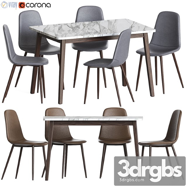 Dinning set 40 2 3dsmax Download - thumbnail 1