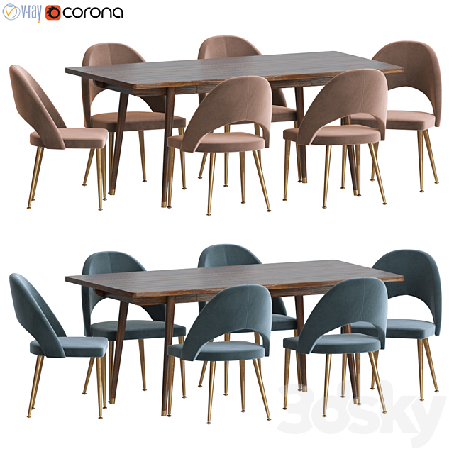 Dinning set 46 3DSMax File - thumbnail 1