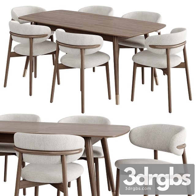 Dinning Set 47 3dsmax Download - thumbnail 1