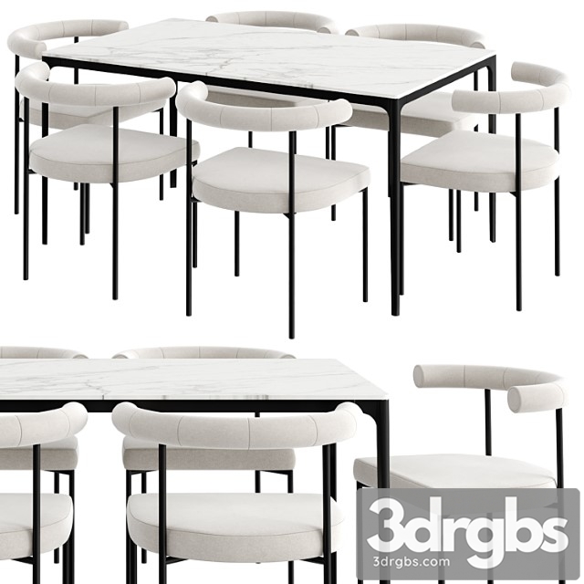 Dinning set 48 2 3dsmax Download - thumbnail 1