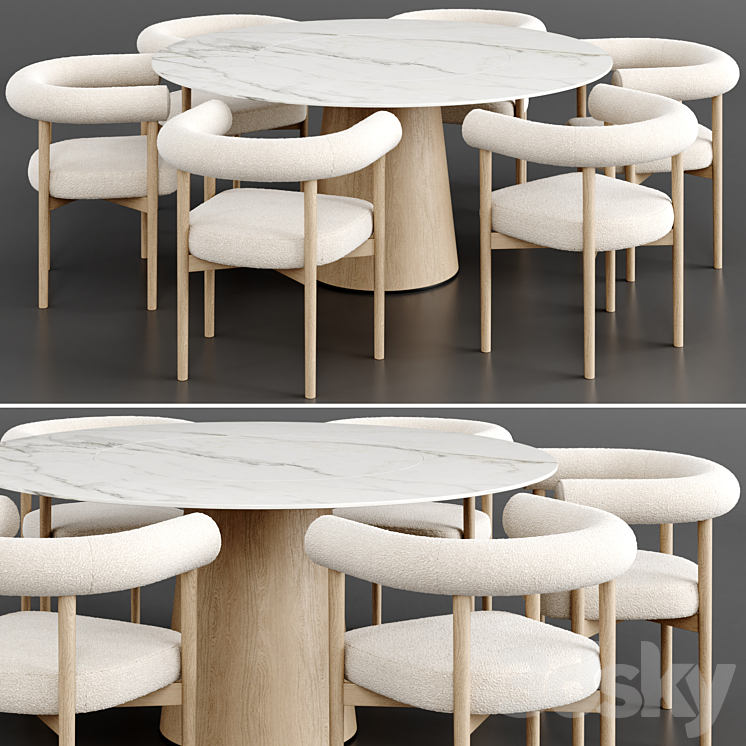 Dinning Set 56 3DS Max - thumbnail 1