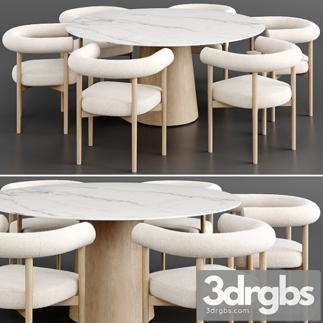 Dinning Set 56 3dsmax Download - thumbnail 1