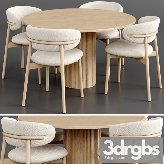 Dinning Set 59 1 3dsmax Download - thumbnail 1