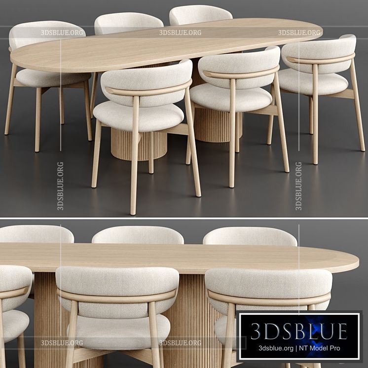 Dinning Set 60 3DS Max - thumbnail 3