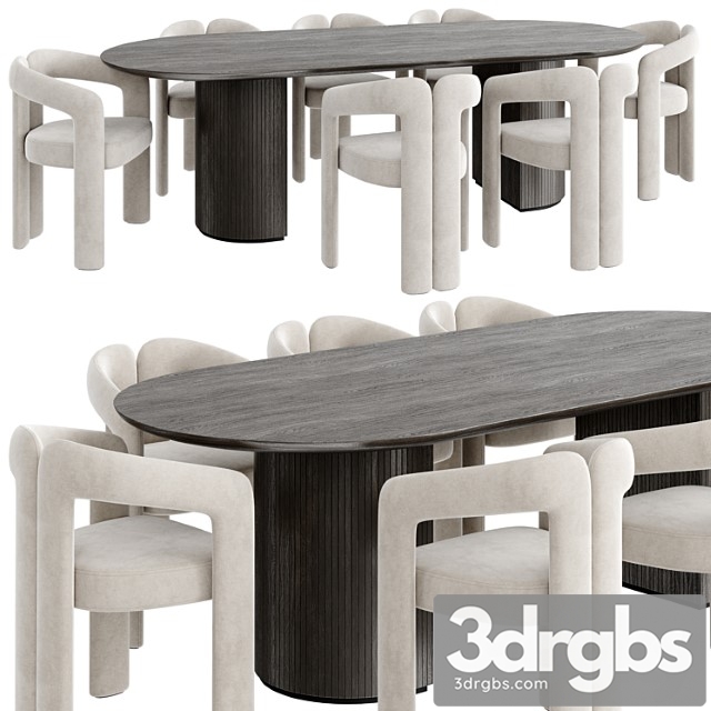 Dinning Set 67 3dsmax Download - thumbnail 1