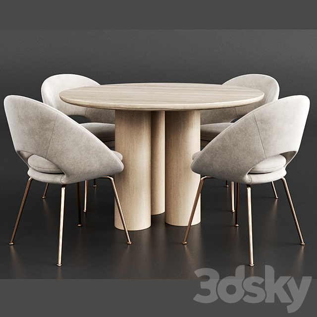 Dinning set 7 3DSMax File - thumbnail 2