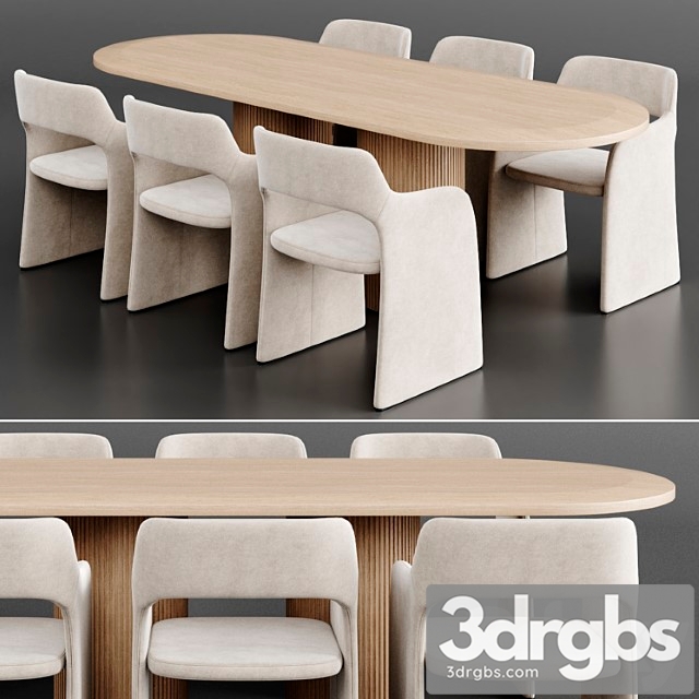 Dinning set 85 2 3dsmax Download - thumbnail 1